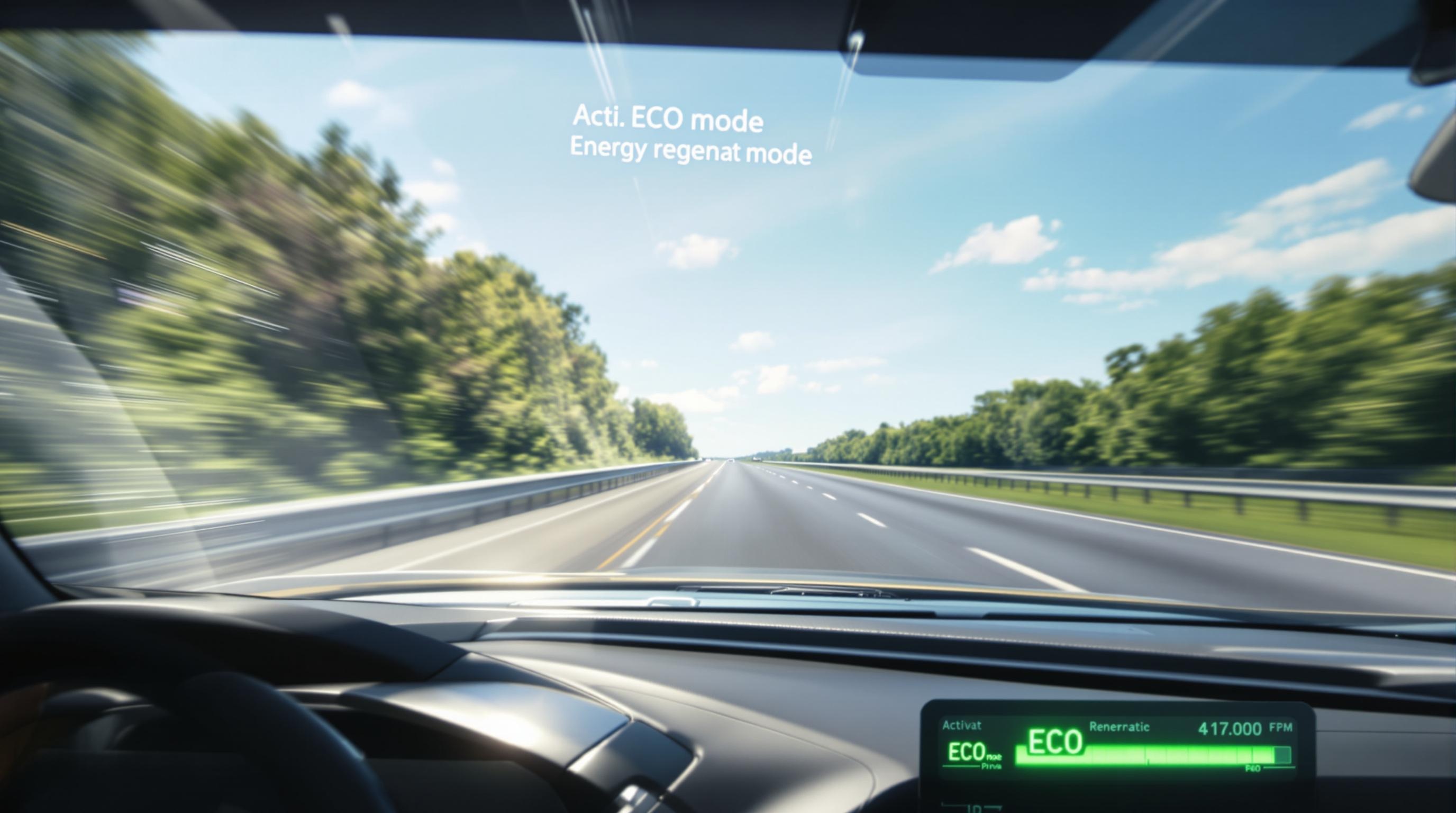 Voiture hybride optimisant son mode ECO sur autoroute
