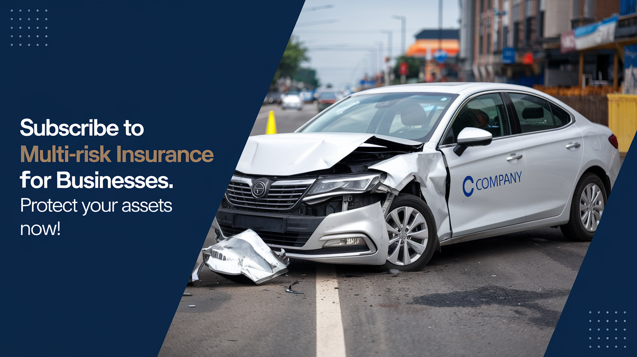 Une voiture accidentée montrant l'importance de l'assurance multirisque