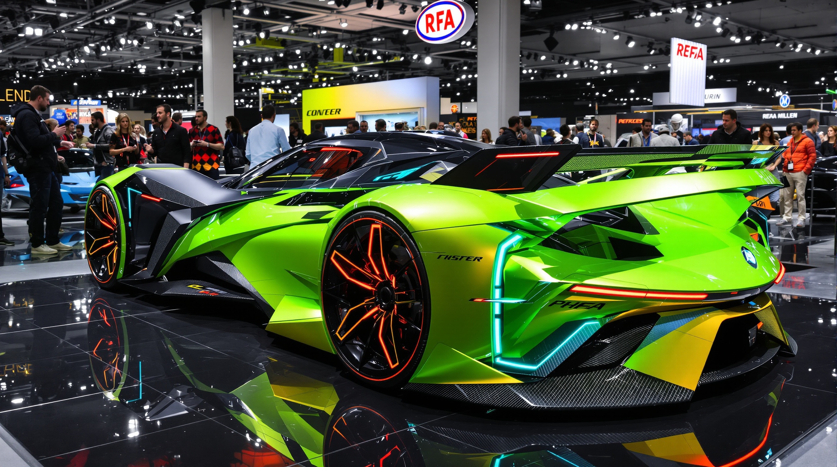 Voiture conceptuelle futuriste performance brute innovation salon auto bruxelles