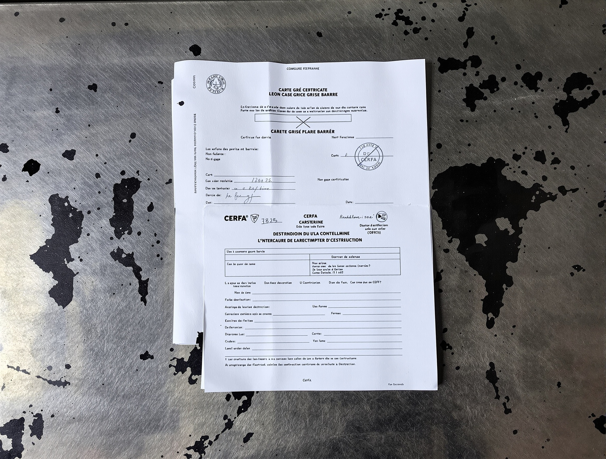 documents administratifs destruction véhicule