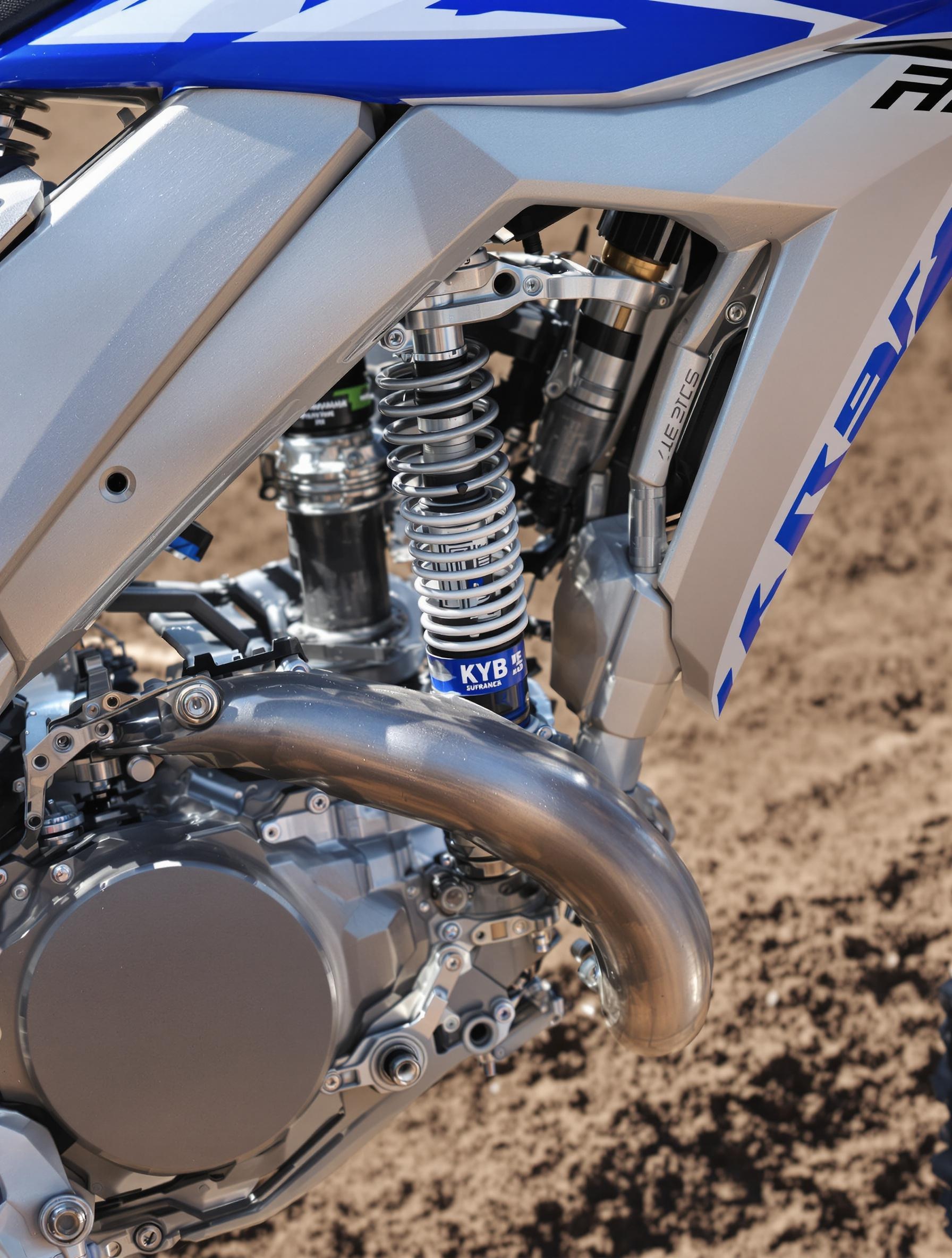 Châssis aluminium de la Yamaha YZ125 2025 avec fourche rigide