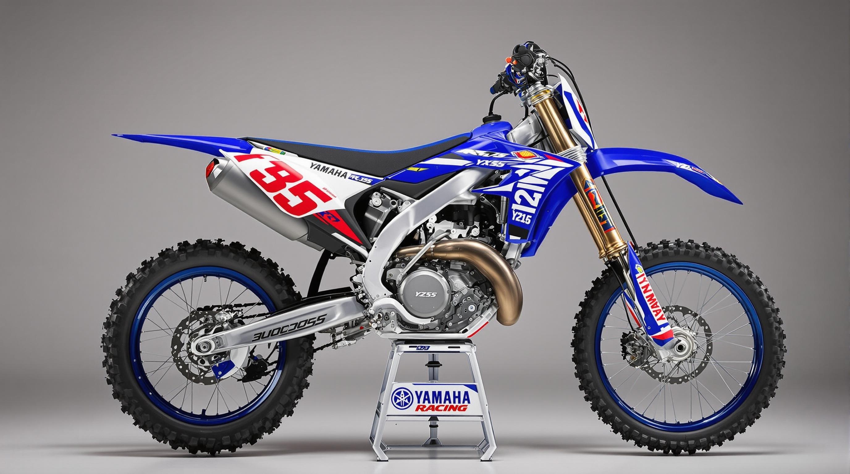 Vue latérale de la YZ125 2025 avec châssis factory