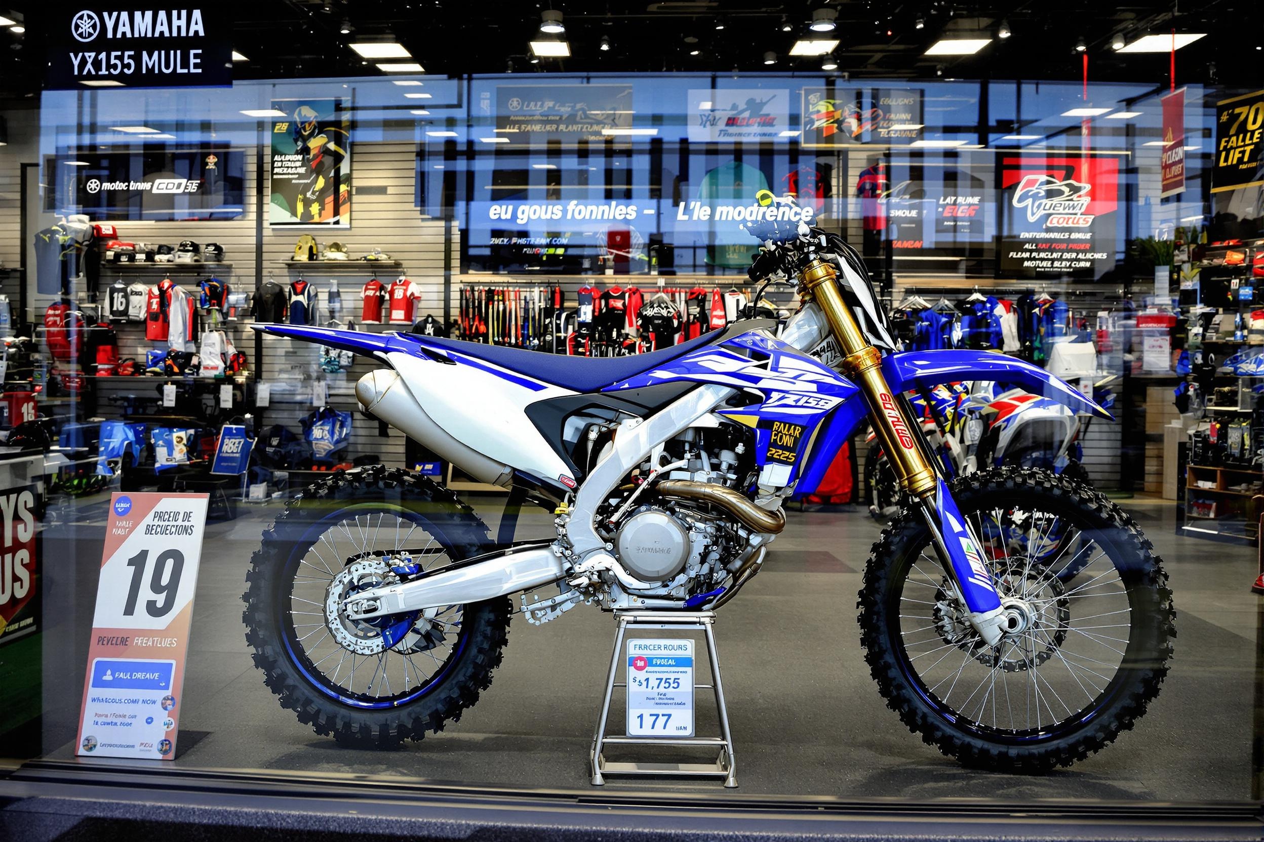Prix et accessoires pour la YZ125 2025