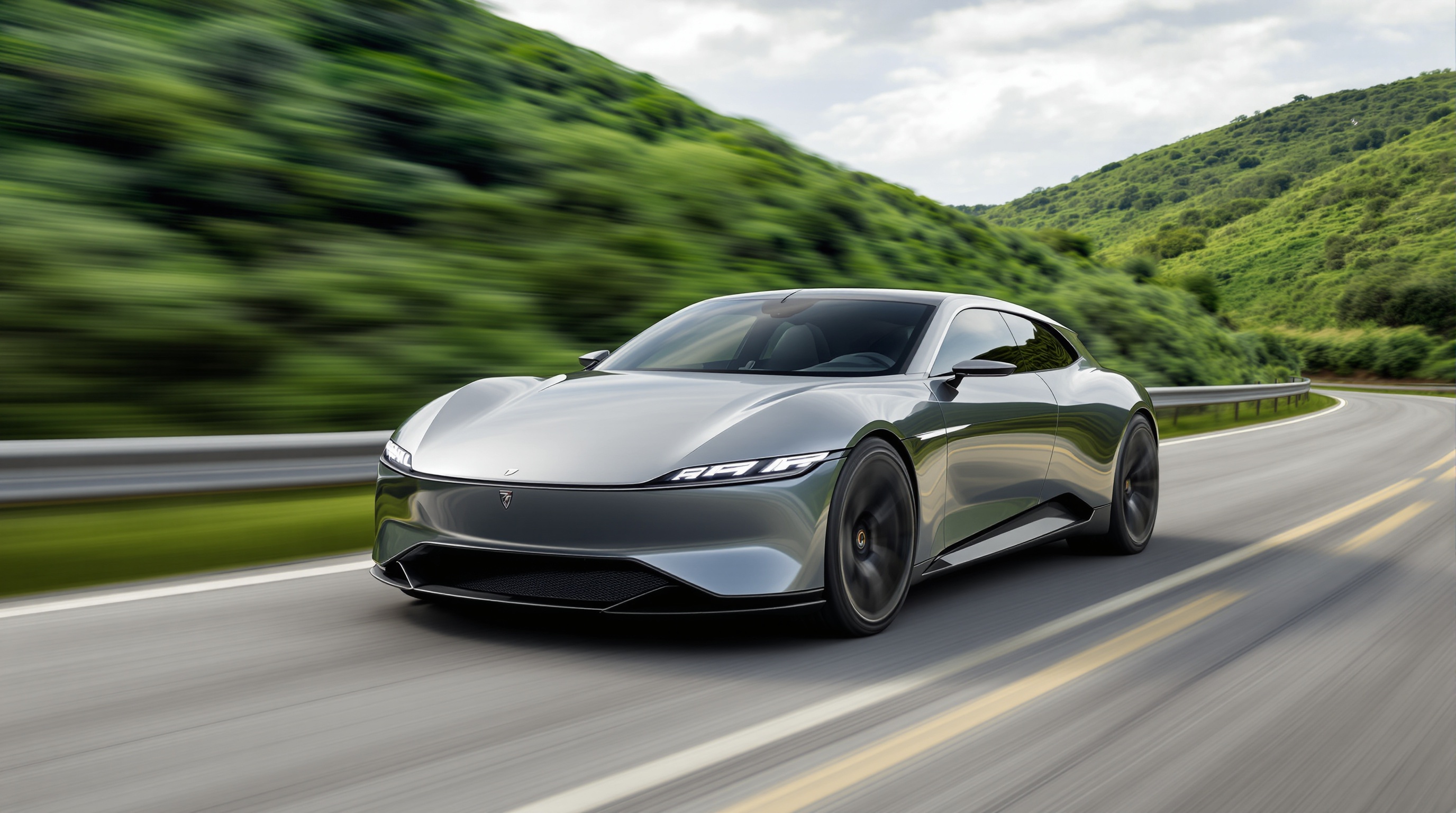 Zeekr 001 design shooting brake sur route sinueuse