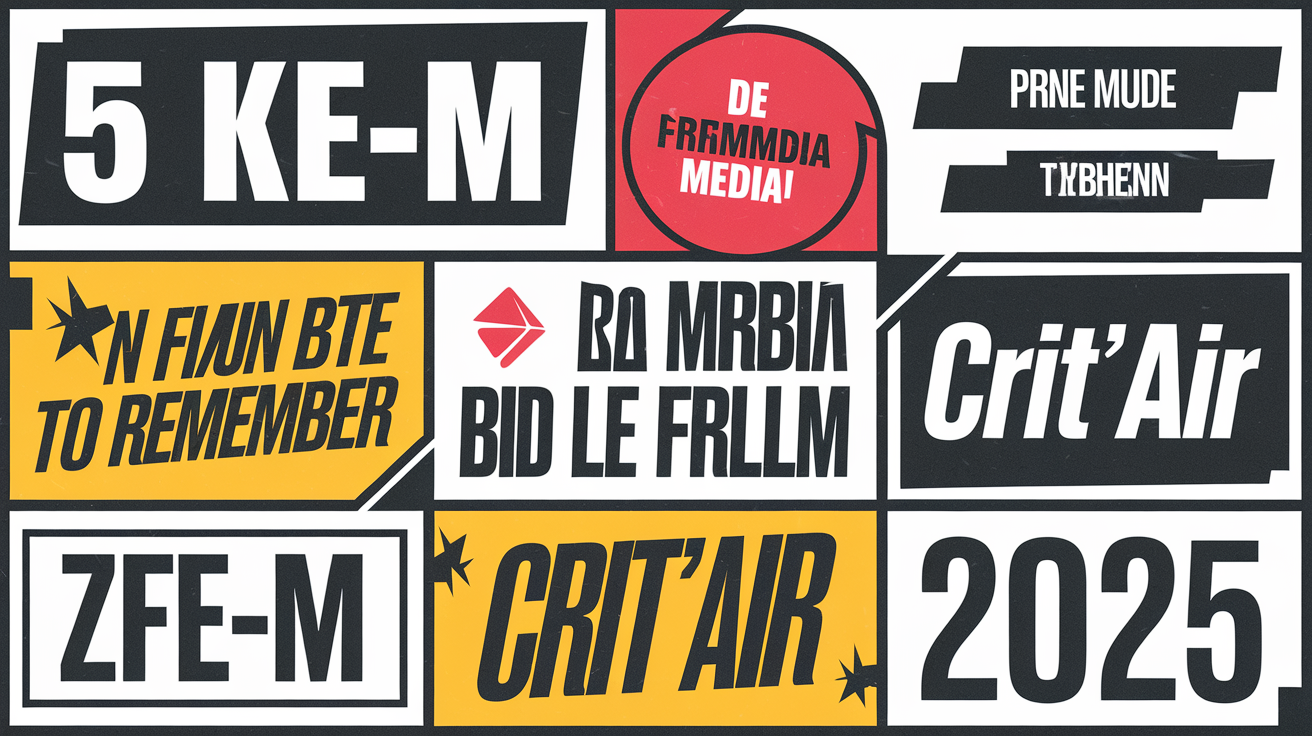 Tableau graphique des recommandations ZFE-m Crit'Air 2025